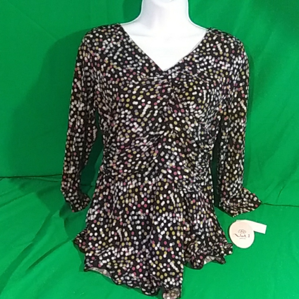 Vol. 1 LP polka dot long sleeve blouse
